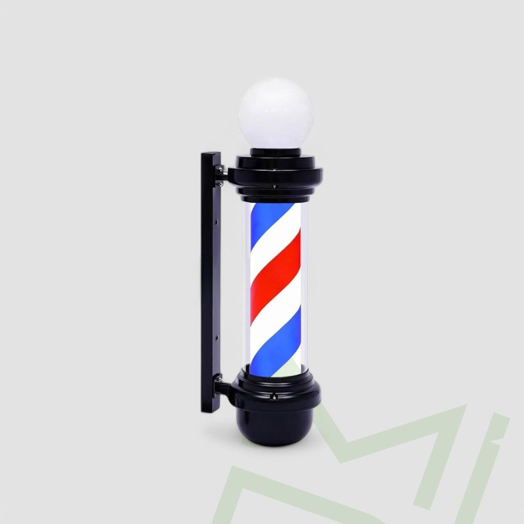 Classic Spinning Stripes Barber Pole Red White and Blue Barber Shop Equipment - MDI Salon Equipment
