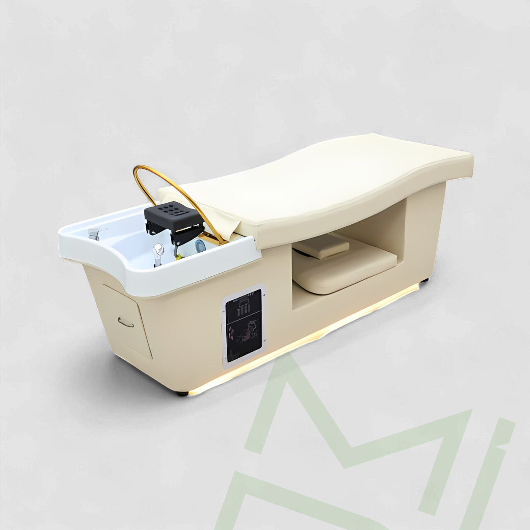 Gio White Multifunctional Japanese Style Hair Spa and Shampoo Massage Chair