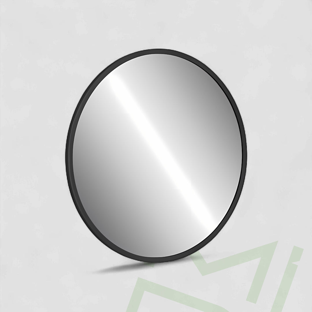 Fiore Sleek-Rounded Black Mirror