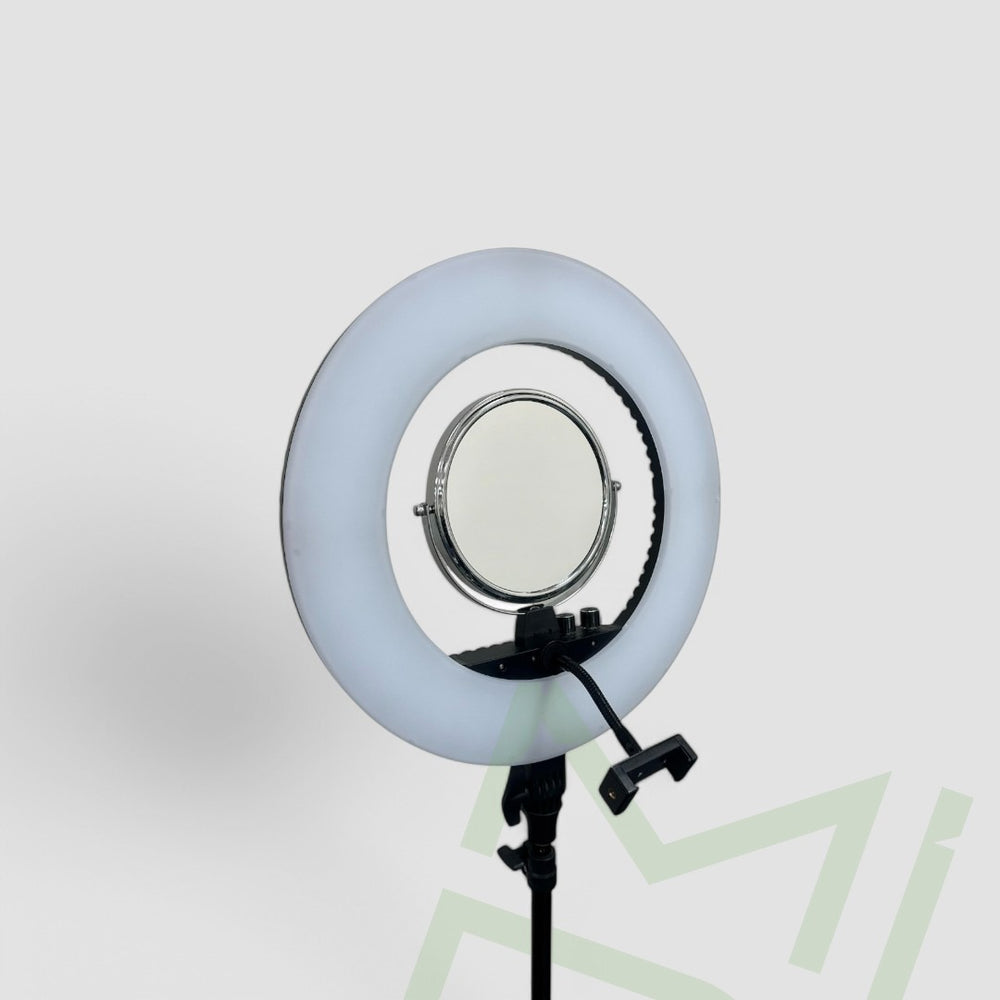 Adjustable Ring Light with Integrated Makeup Mirror - MDI Salon Equipment