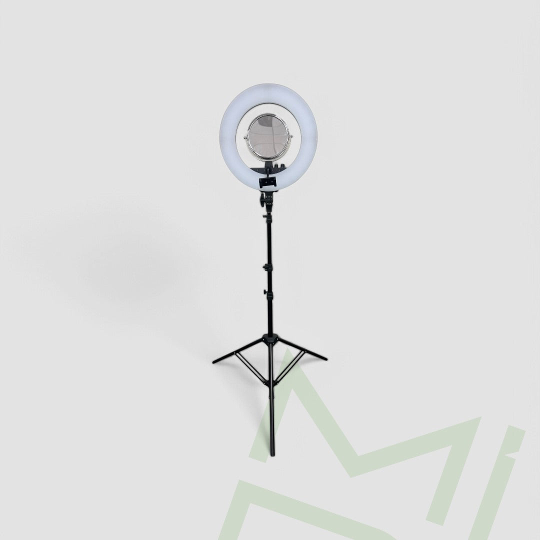 Adjustable Ring Light with Integrated Makeup Mirror - MDI Salon Equipment