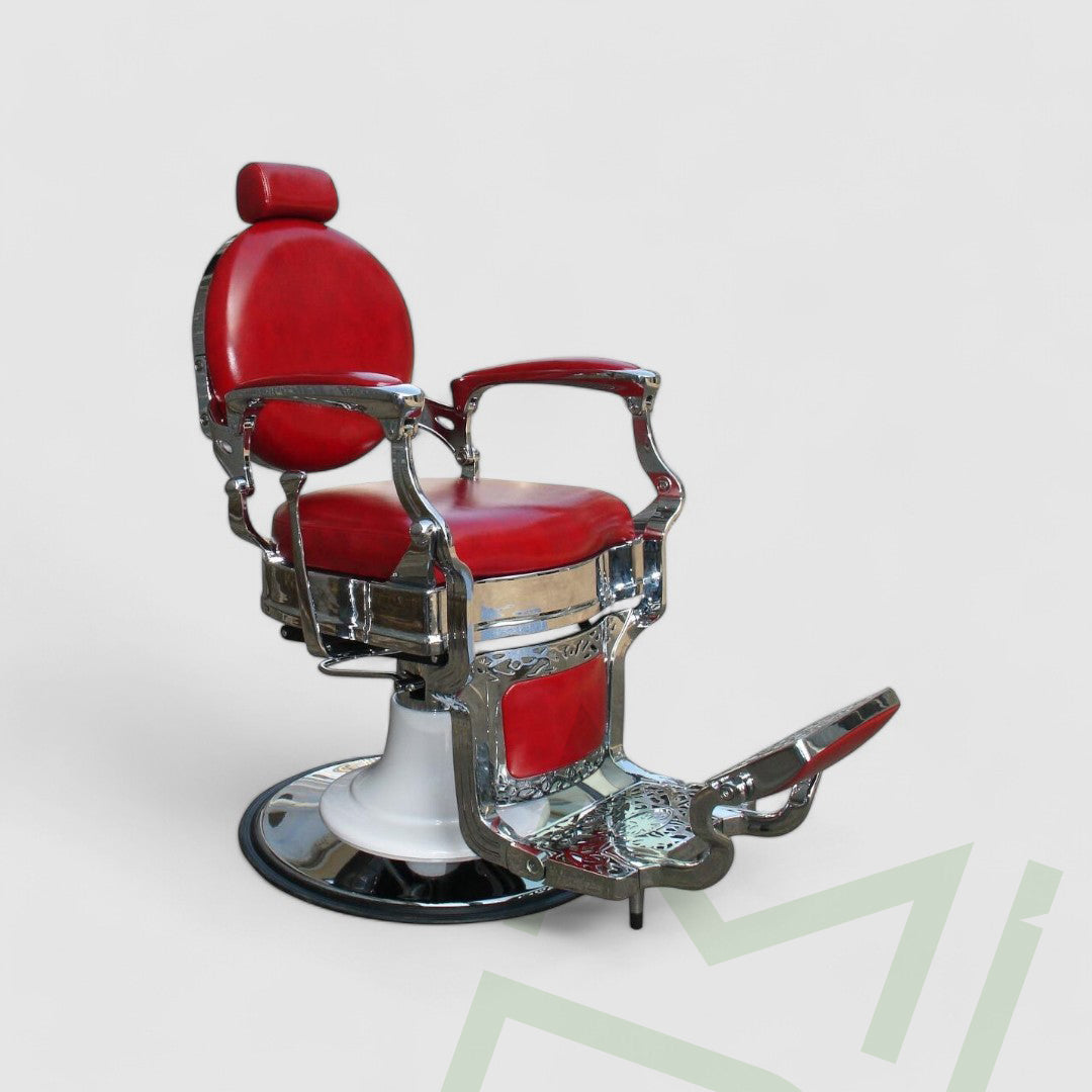 Nawal Deluxe Red Barber Chair - MDI Salon Equipment