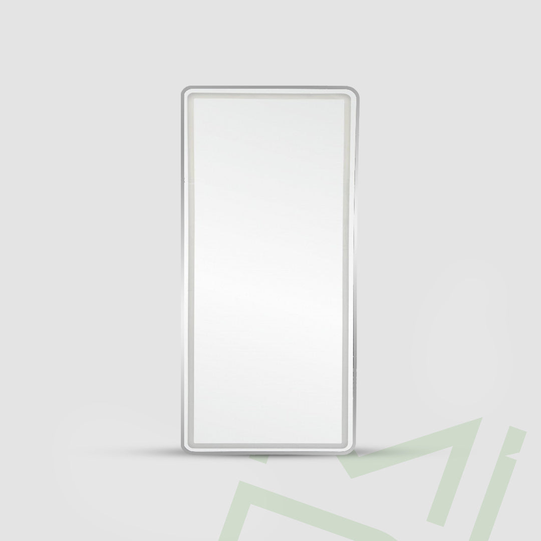 Rectangular LED Mirror Rome Silver Salon Mirror
