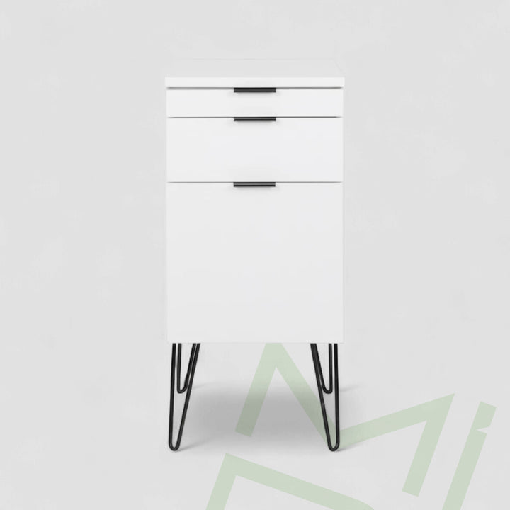 Ellen Modern Styling Station with Hairpin Legs