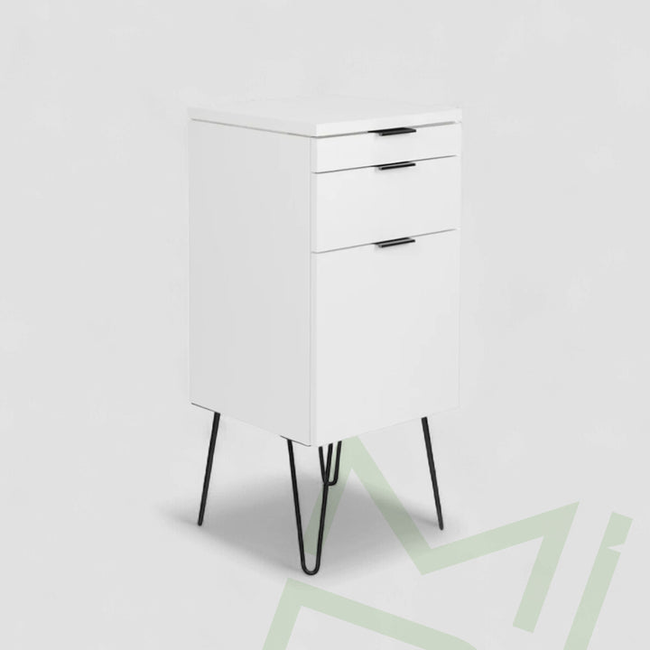 Ellen Modern Styling Station with Hairpin Legs