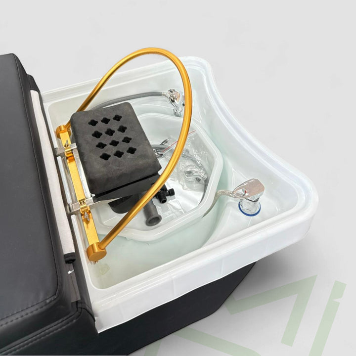 Gio White Multifunctional Japanese Style Hair Spa and Shampoo Massage Chair