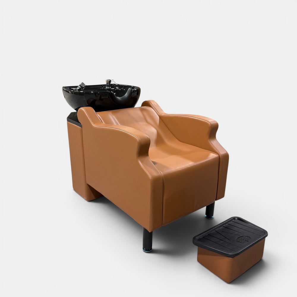 Lumina Shampoo System in camel, included in the MDI salon equipment package