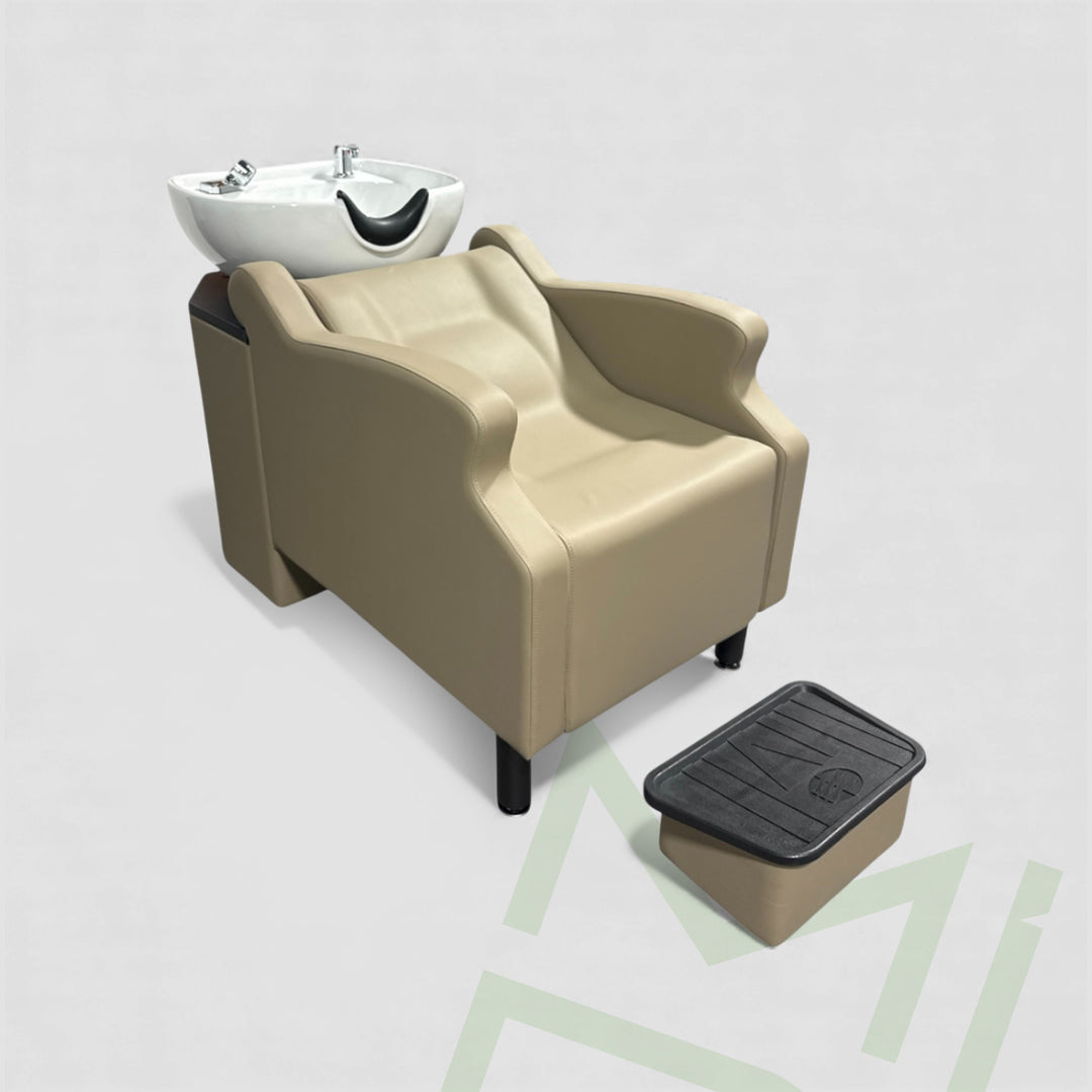 Lumina Saddle Shampoo System (Ottoman Included) - MDI Salon Equipment