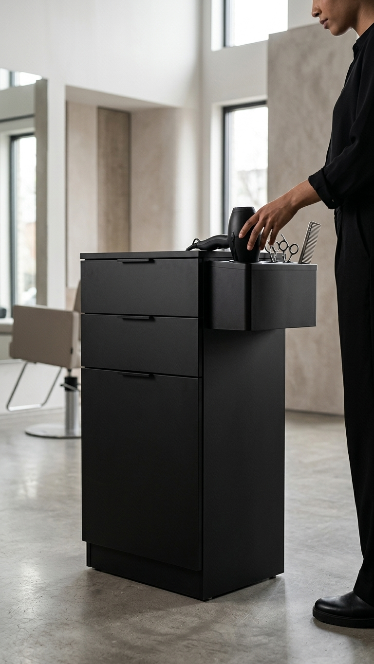 Vulor Black Designer Styling Station - MDI Salon Equipment