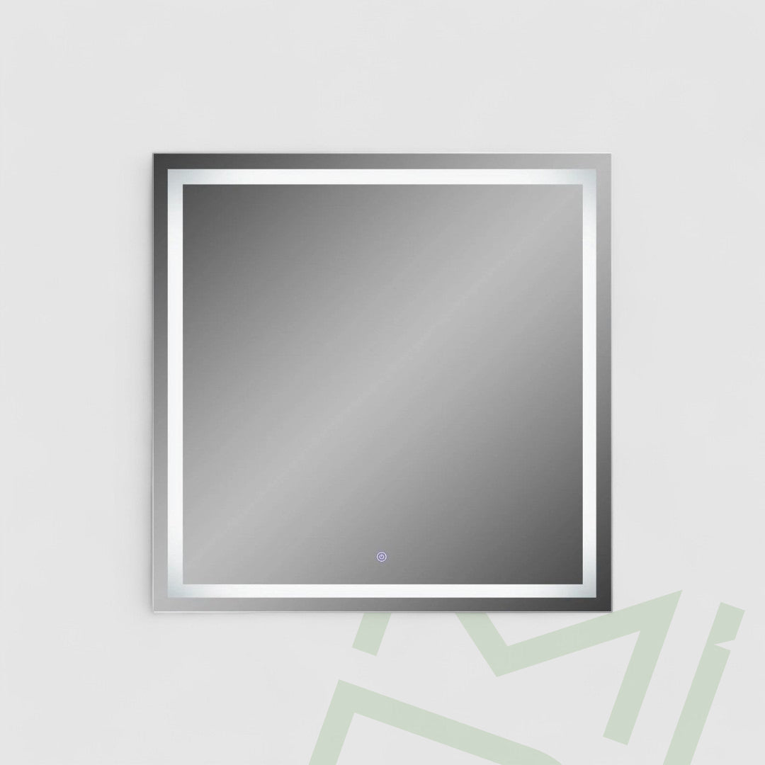 Monaco 36 inch square LED salon mirror included in the 4-station barbershop package
