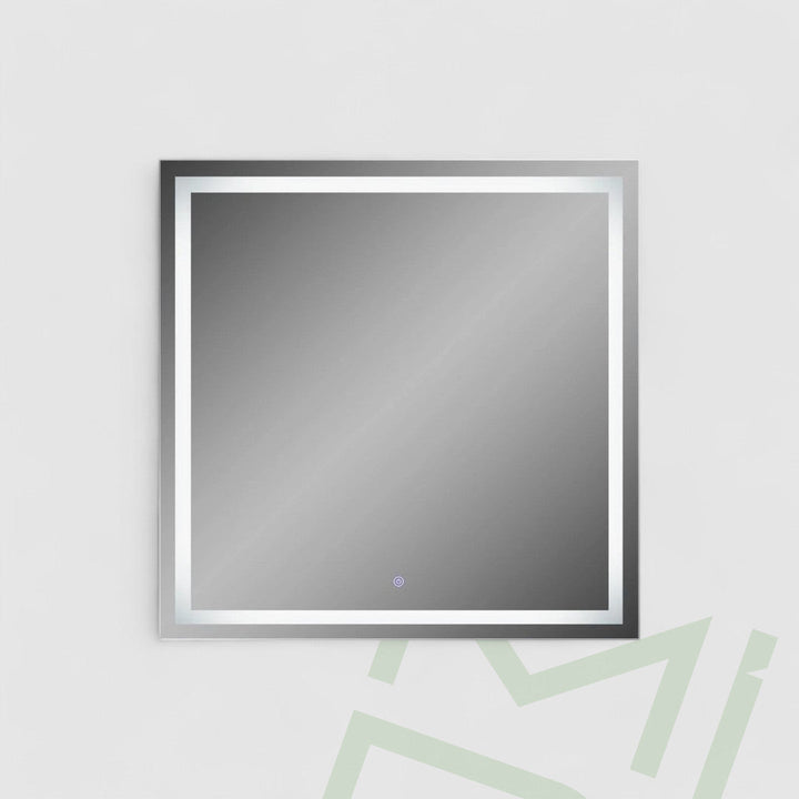 Monaco 36 inch square LED salon mirror included in the 4-station barbershop package