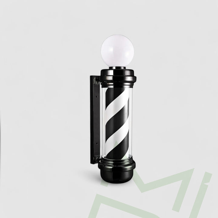 Classic Spinning Stripes Barber Pole Black and White Barber Shop Equipment - MDI Salon Equipment