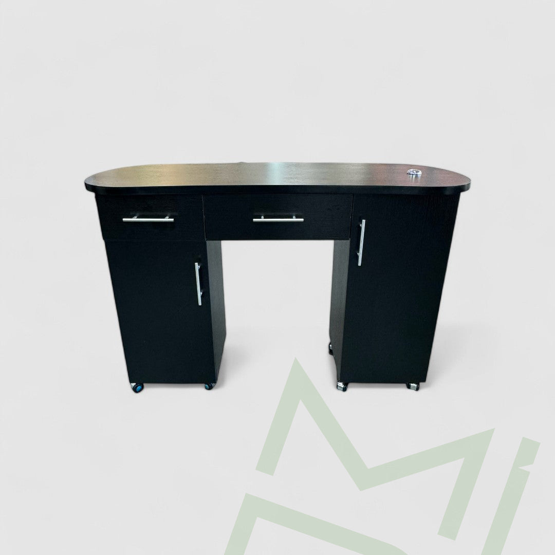 Milan Black Luxury Salon Furniture Set