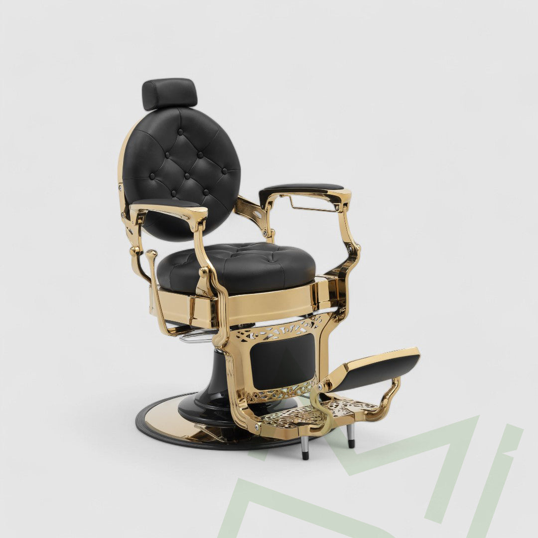 Sillón de barbero Deluxe King Gold Comfort