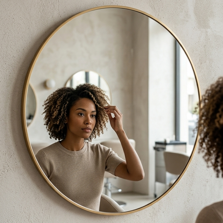 Sleek-Rounded Salon Mirror - MDI Salon Equipment