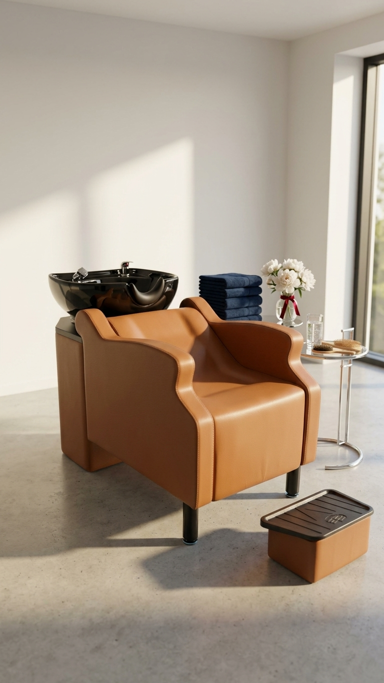 Lumina Shampoo System (Ottoman Included) - MDI Salon Equipment