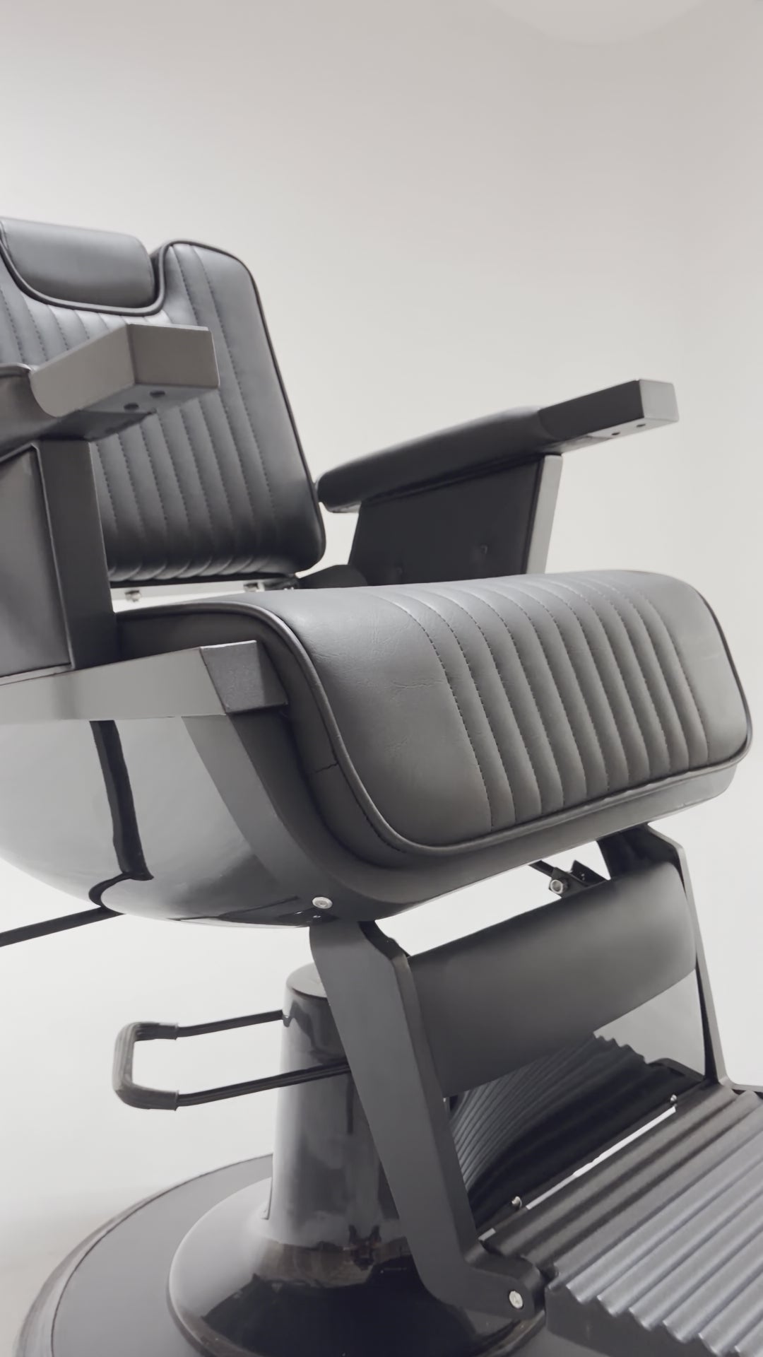 Sillón de barbero de lujo negro Impero